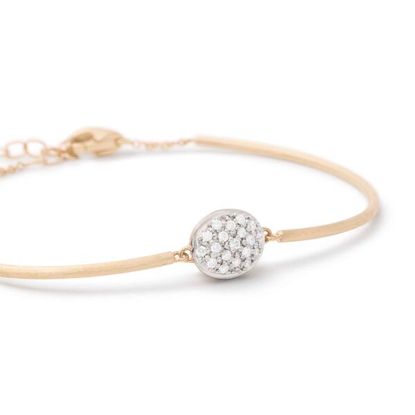 Siviglia Yellow Gold and Diamond Bangle
